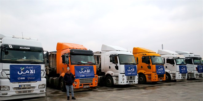 Hatay'dan Suriye'ye 24 yard�m t�r� g�nderildi