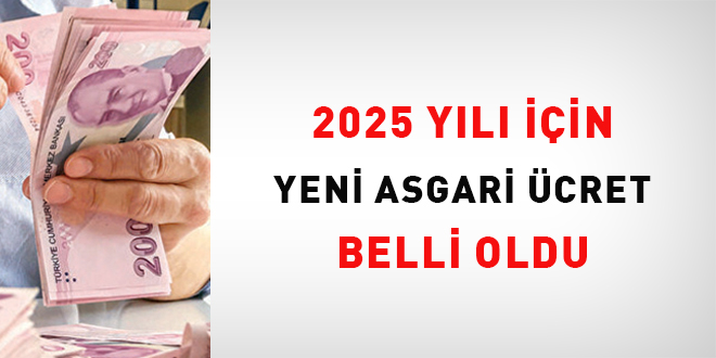 2025 yılı için yeni asgari ücret belli oldu
