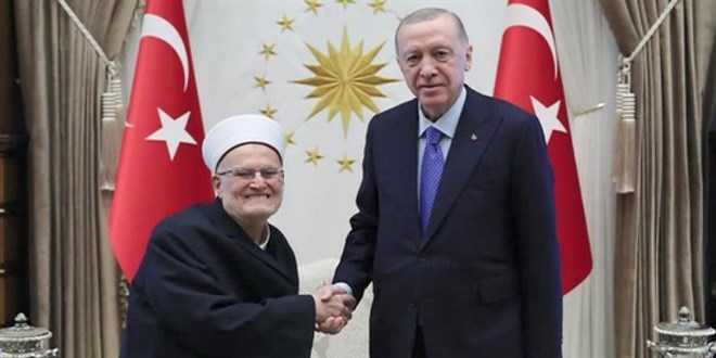 Erdoğan, Mescid-i Aksa İmamı Sabri'yi kabul etti