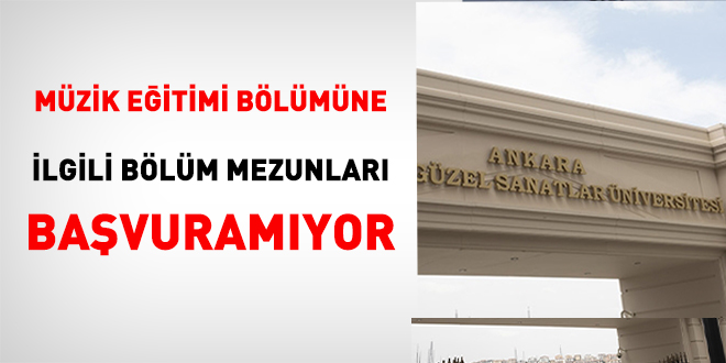 Müzik eğitimi bölümüne ilgili bölüm mezunları başvuramıyor