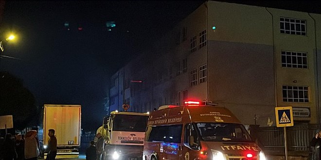 Samsun'da ortaokulda çıkan yangın söndürüldü