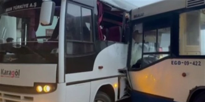 Ankara'da otobüs ile servis aracı çarpıştı! Yaralılar var