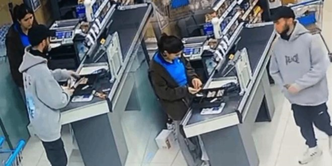 Market hırsızlığında pastel boya detayı: O anlar kamerada