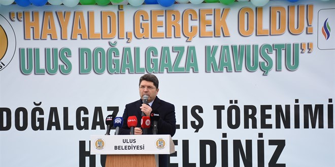 Doğalgazın ilk ateşini Adalet Bakanı Tunç yaktı