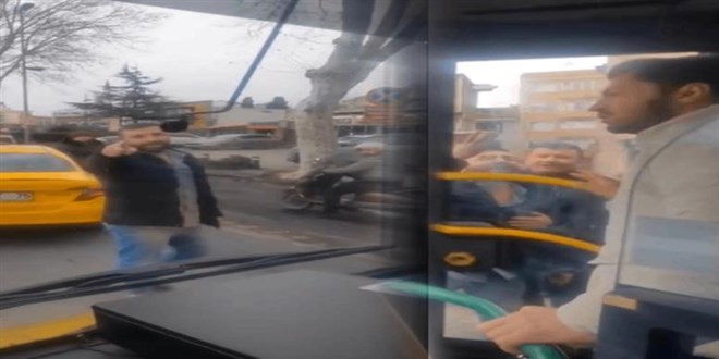 Taksici İETT otobüsünün önünü kesti: İçeride polise denk geldi