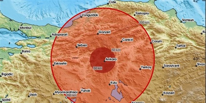 Ankara'da 3.5 büyüklüğünde deprem oldu