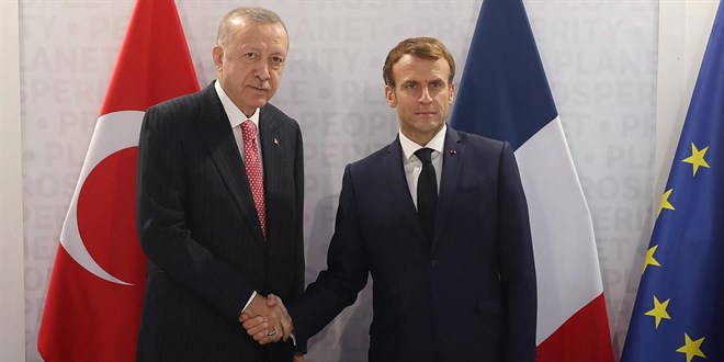 Erdoğan Fransa Cumhurbaşkanı Macron ile görüştü