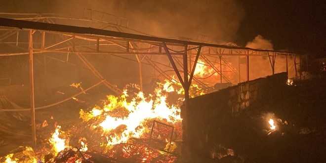 Mersin'de çiftlik yangını