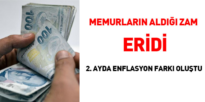 Memurların aldığı zam eridi... 2. ayda enflasyon farkı oluştu