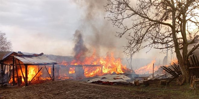 Kastamonu'da �ok say�da ev ve ah�r alevlere teslim oldu