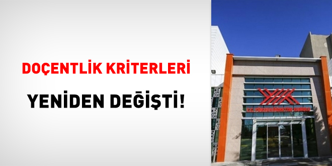 Doçentlik Kriterleri Yeniden Değişti!