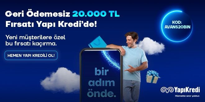 Geri demesiz 20.000 TL Frsat Yap Kredi'de!