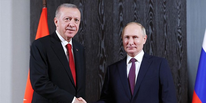 Erdo�an, Rusya Devlet Ba�kan� Putin ile g�r��t�
