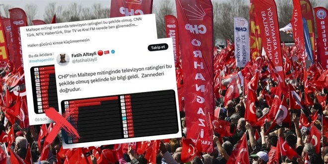 Fatih Altaylı'nın Maltepe mitingi iddiasına yalanlama