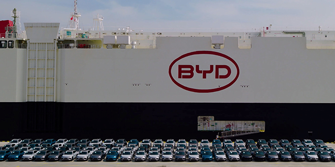 BYD'nin Çevreci Gemisi Türkiye'de: 7 Bin Araç Taşıyor