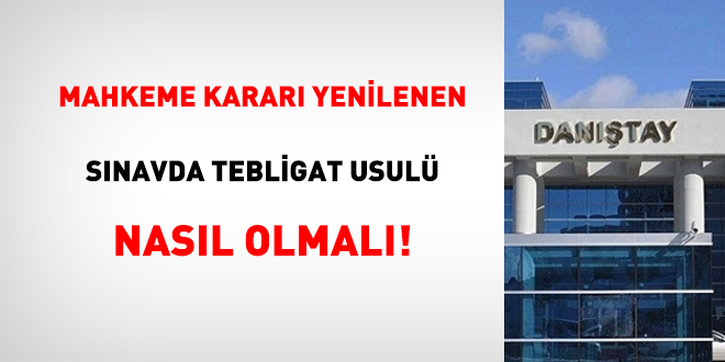 Mahkeme Karar Yenilenen Snavda Tebligat Usul Nasl Olmal!
