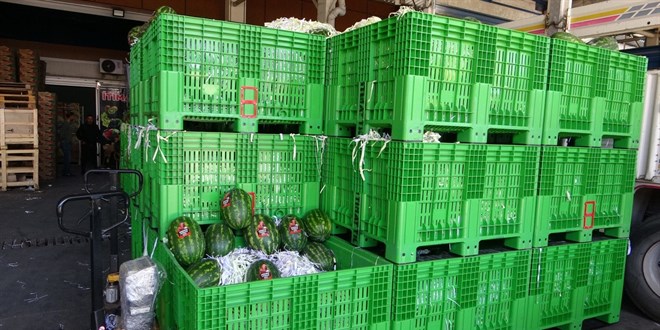 Mersin'de halden 700 kilo karpuz �al�nd�