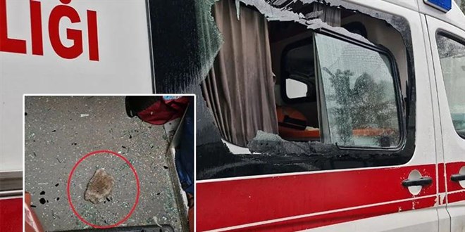 Ambulansa 76'ncı kez taşlı saldırıda bulundu, gözaltına alındı