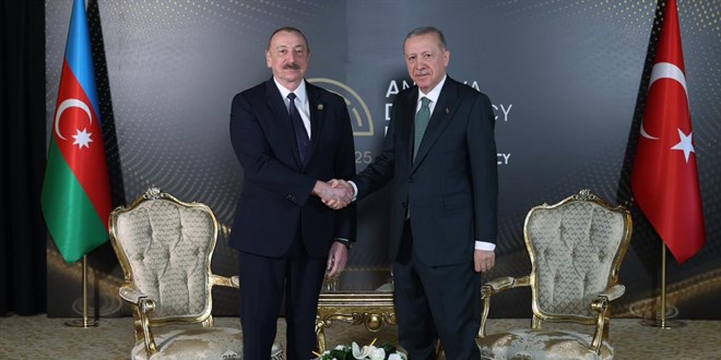 Cumhurba�kan� Erdo�an, Azerbaycan Cumhurba�kan� Aliyev ile g�r��t�