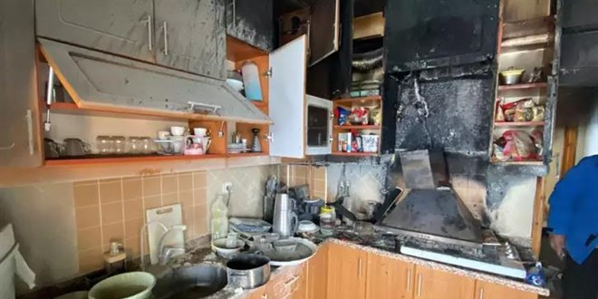 Daire yangınında 3'ü çocuk, 4 kişi dumandan etkilendi