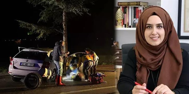 Ağaca çarpan otomobildeki doçent öldü, eşi ve oğlu yaralandı