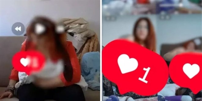 Böyle anne pes dedirtti: Müstehcen yayınına bebeğini alet etti!