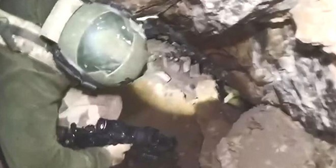 Pençe-Kilit bölgesinde tespit edilen mağara kullanılamaz hale getirildi