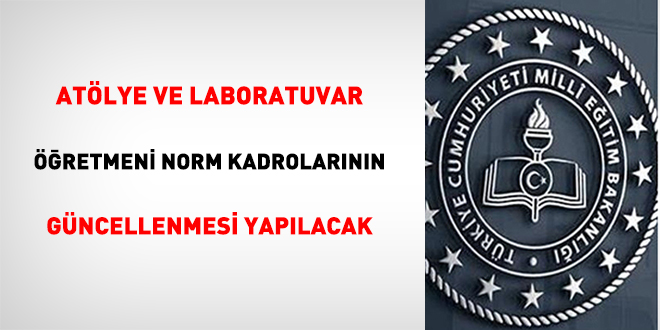 Atölye ve laboratuvar öğretmeni norm kadrolarının güncellenmesi yapılacak