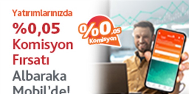 Hisse senedi ilemlerinde, dk komisyon Albaraka Mobil'de.