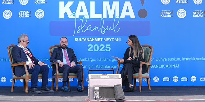Filistin'e Destek in Sultanahmet'te Tarihi Canl Yayn