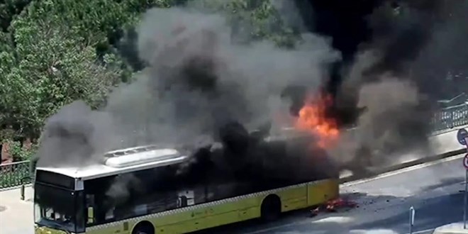 �ETT otob�s� alev alev yand�