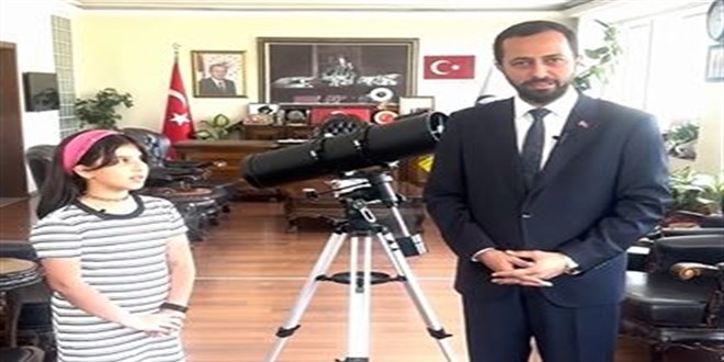 Uzay mühendisi olmak isteyen İlkim'e belediye başkanından hediye