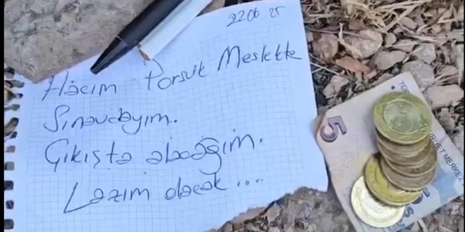 'Hacm, snavdaym' notu duygulandrd