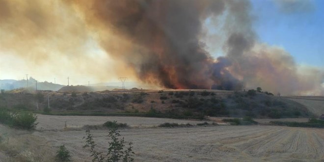Bilecik'te kan orman yangn NATO tesislerine srad