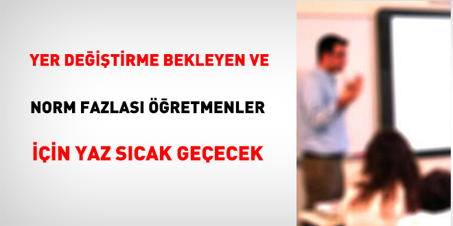 Yer Deitirme Bekleyen ve Norm Fazlas retmenler in Yaz Scak Geecek