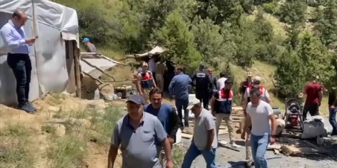 Erzurum'da Oltu taşı ocağında göçük