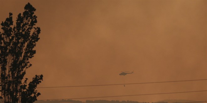 Orman yang�nlar�yla m�cadele s�r�yor