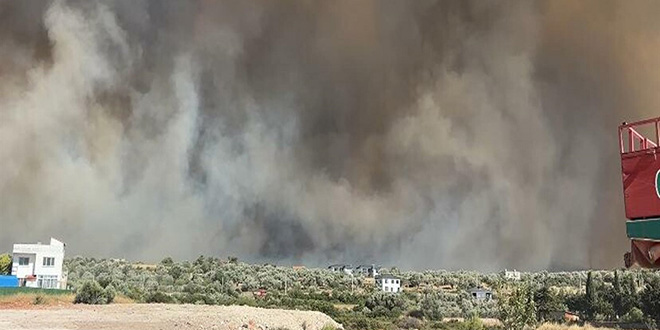 eme'de orman yangn: 2 mahalle tahliye edildi
