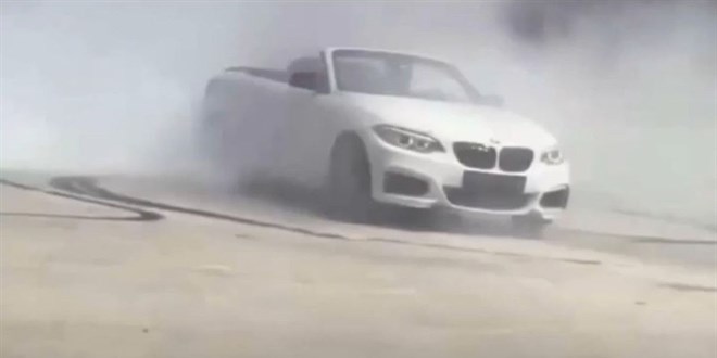 Burdur'da cadde ortas�nda drift atan s�r�c�ye 46 bin TL ceza