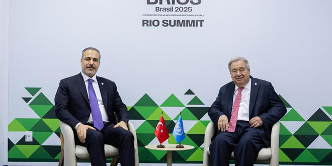 Bakan Fidan, BM Genel Sekreteri Guterres ile grt