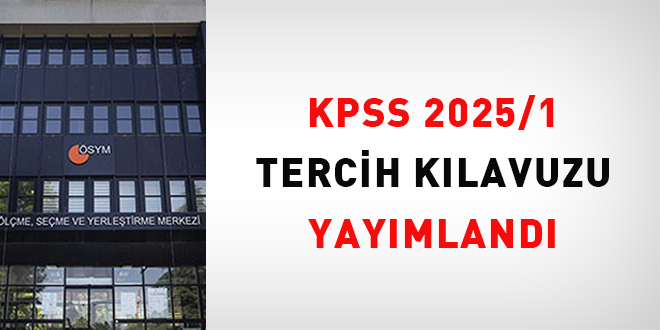 KPSS 2025/1 Tercih Klavuzu Yaymland