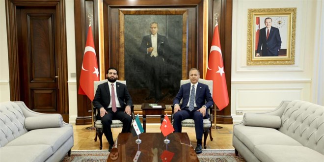 Bakan Yerlikaya Suriye ileri Bakan Hattab ile grt