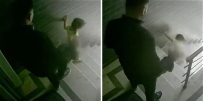 3 Ya��ndaki K�z�n� Merdivende Tekmeleyen Baban�n Cezas� Belli Oldu