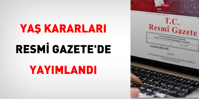 TSK'da st dzey atama ve terfi kararlar yaymland