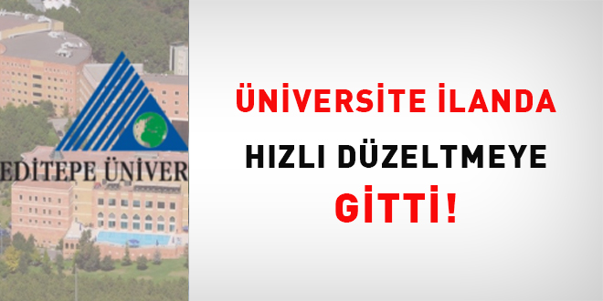 niversite ilanda hzl dzeltmeye gitti!