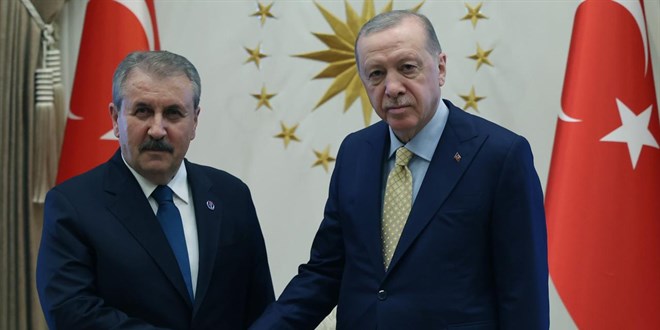 Erdoan, BBP Genel Bakan Destici'yi kabul etti