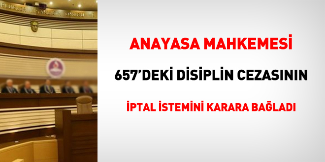 AYM, iptal istemini reddetti. Memur, verilen emre itiraz edemeyecek