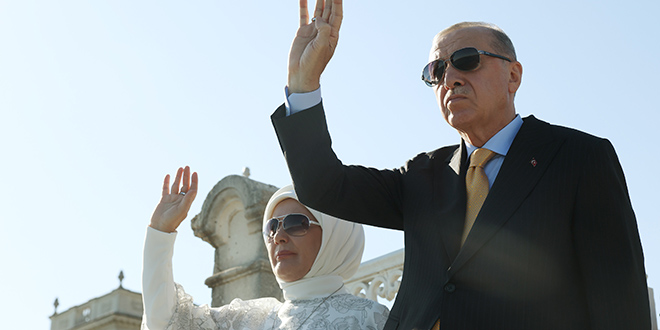 Erdo�an'dan �stanbul Bo�az�'ndaki ge�it t�renine ili�kin payla��m