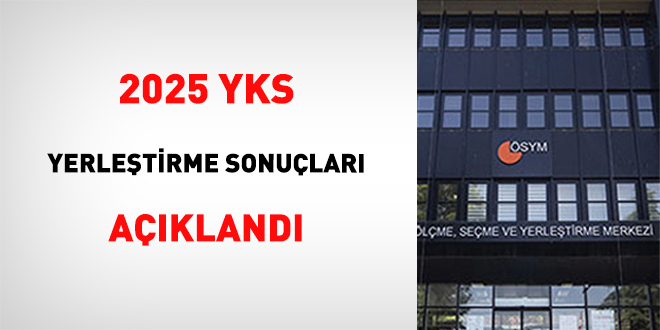 2025 YKS yerletirme sonular akland