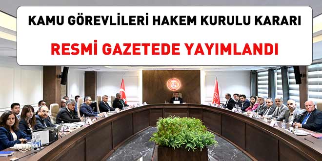 2025/1 sayl Kamu Grevlileri Hakem Kurulu Karar Yaymland